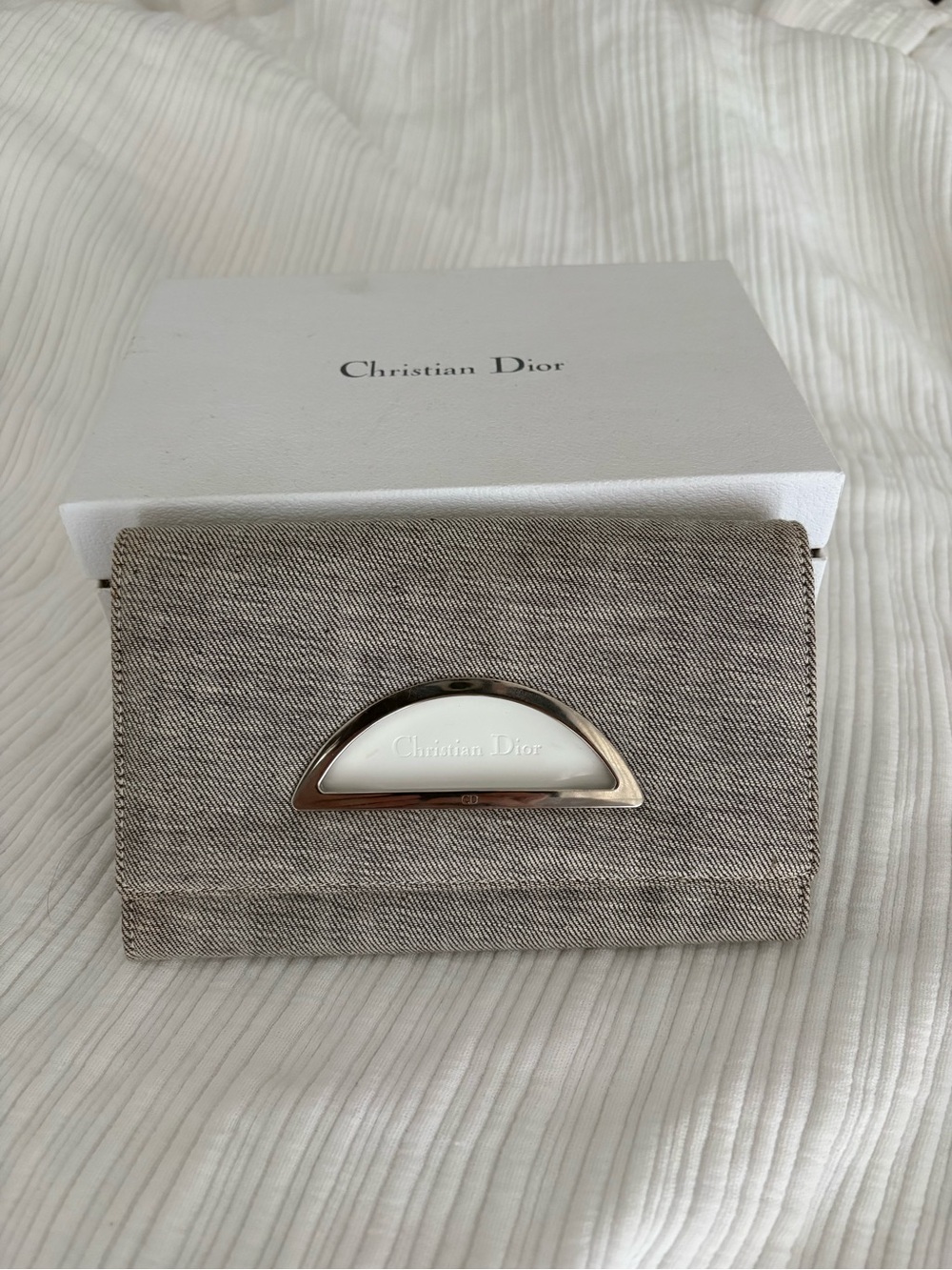 Rare Christian Dior “Malice” Wallet — Grey Denim, John Galliano Era